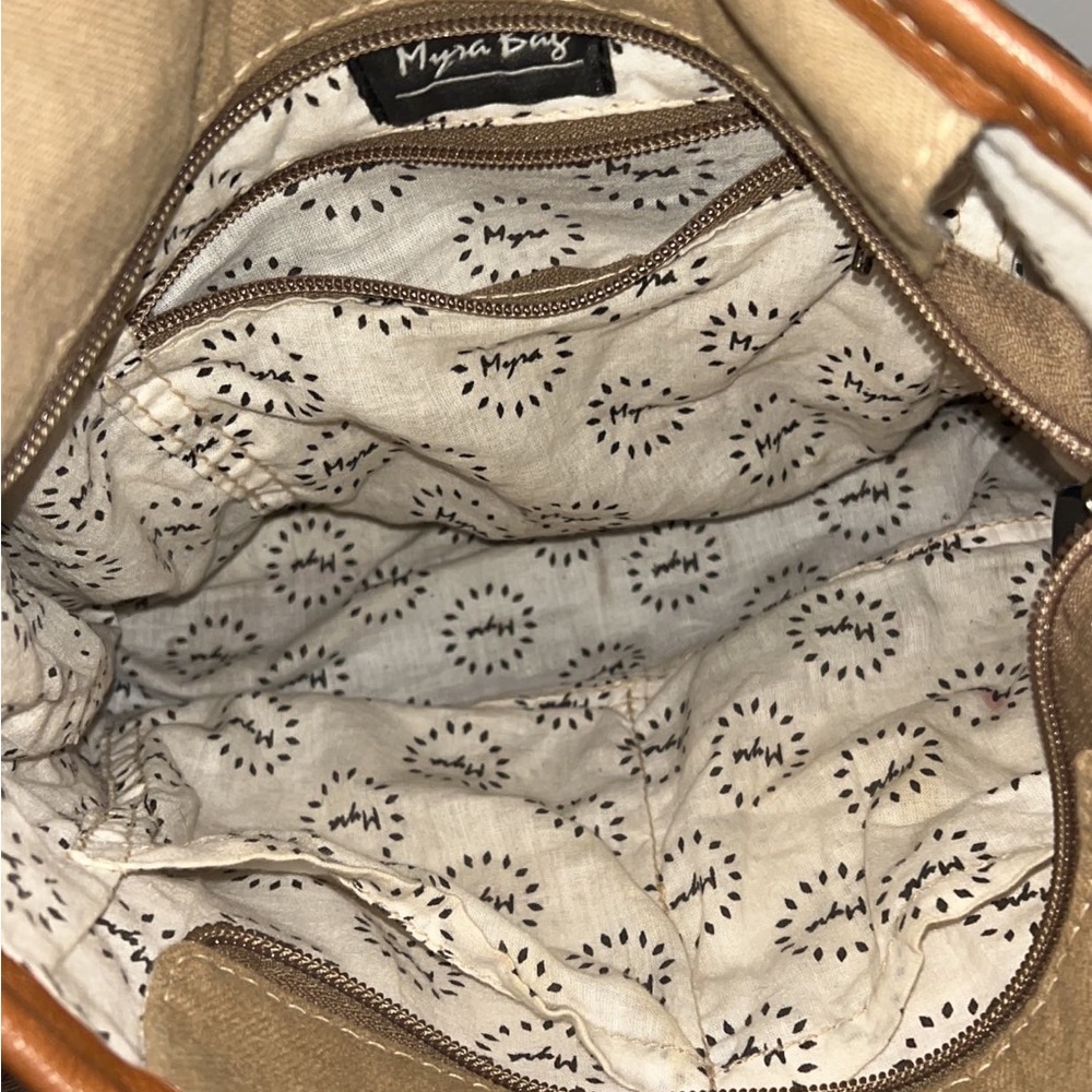 Myra Bag Tan and Brown Women's Bag